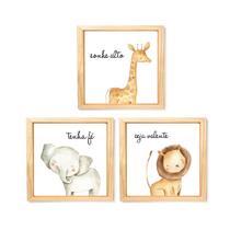 Quadro Decorativo Infantil Safari Baby Aquarela com Frases Quadro Decorativo Infantil Safari Baby Aquarela com Frases