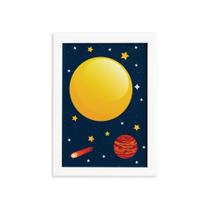 Quadro Decorativo Infantil Sistema Solar Sol 22x32cm