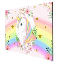 Quadro decorativo infantil Unicórnio 40X60cm Quarto Menina