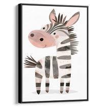 Quadro decorativo Infantil - Zebrinha Feliz - Art Canvas