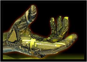 Quadro Decorativo Informática Abstrato Tecnologia Computação Lojas Salas Quartos Com Moldura RC037