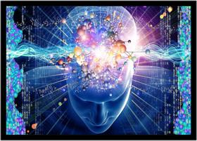 Quadro Decorativo Informática Abstrato Tecnologia Computação Lojas Salas Quartos Com Moldura RC041