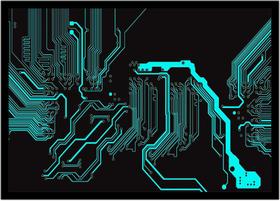 Quadro Decorativo Informática Circuito Tecnologia Computação Lojas Salas Quartos Com Moldura RC026