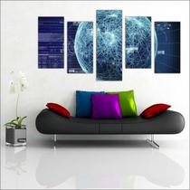 Quadro Decorativo Informatica Eletrônica Decorações Salas 5 peças com Moldura Quadro Decorativo Informatica Eletrônica Decorações Salas 5 peças com Moldura