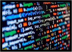 Quadro Decorativo Informática Programação Computação Lojas Salas Quartos Com Moldura RC027