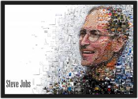 Quadro Decorativo Informática Steve Jobs Decorações Com Moldura G05