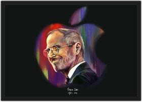 Quadro Decorativo Informática Steve Jobs Decorações Com Moldura G06