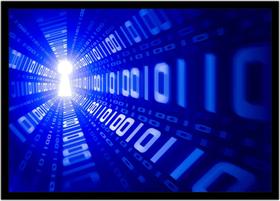 Quadro Decorativo Informática Tecnologia Binário Computação Lojas Salas Quartos Com Moldura RC001