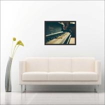 Quadro Decorativo Instrumento Piano Decorações Com Moldura Quadro Decorativo Instrumento Piano Decorações Com Moldura