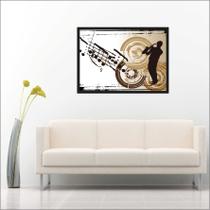 Quadro Decorativo Instrumento Saxofone Jz Blues Música T03 - Vital Quadros Do Brasil