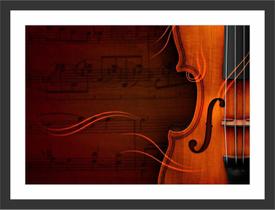 Quadro Decorativo Instrumento Violino Decorações Com Moldura Quadro Decorativo Instrumento Violino Decorações Com Moldura