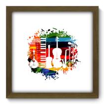 Quadro Decorativo - Instrumentos Musicais - 33cm x 33cm - 089qdgm