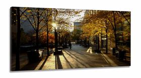 Quadro Decorativo Interiores Paisagem Toronto em Tecido Canvas 130x60 Quadro Decorativo Interiores Paisagem Toronto em Tecido Canvas 130x60