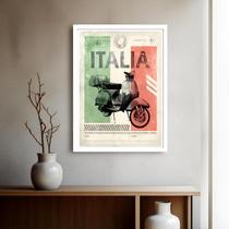 Quadro Decorativo Itália Vespa Vintage - 70x50cm Quadro Decorativo Itália Vespa Vintage - 70x50cm