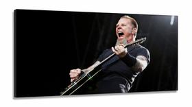 Quadro Decorativo James Hetfield Metallica em Tecido Canvas 130x60