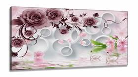 Quadro Decorativo Japones e Arcos Estilo 3d em Tecido canvas 130x60