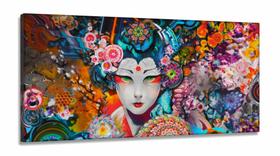 Quadro Decorativo Japonesa Art Japão em tecido canvas 130x60 sala quarto
