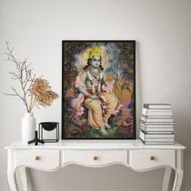 Quadro Decorativo Jay Shree Ram 24x18cm - Moldura Branca