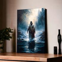 Quadro Decorativo Jesus 40x60 Sala Quarto - Canvas - Foto Paulista