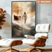 Quadro decorativo Jesus andando sobre as águas