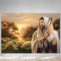 Quadro Decorativo Jesus Bom Pastor Sala Quarto Tecido Canvas Quadro Decorativo Jesus Bom Pastor Sala Quarto Tecido Canvas