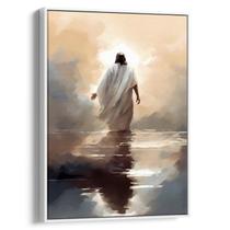 Quadro decorativo Jesus Caminhando Sobre a Luz Celestial - Art Canvas