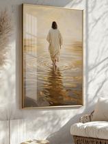Quadro Decorativo Jesus Caminhando sobre as Águas, Fé Cristã Arte Religiosa Quadro Decorativo Jesus Caminhando sobre as Águas, Fé Cristã Arte Religiosa