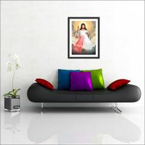 Quadro Decorativo Jesus Cristo Divina Misericórdia Católico Religioso Salas Decorações Com Moldura