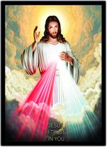 Quadro Decorativo Jesus Cristo Divina Misericórdia Moldura - Vital Quadros Do Brasil