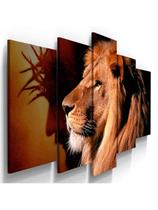 Quadro Decorativo Jesus Cristo Leão Judá Coroa Espinho Deus Quadro Decorativo Jesus Cristo Leão Judá Coroa Espinho Deus