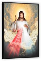 Quadro Decorativo Jesus Divina Misericórdia Grande Tela Canvas Premium Salas
