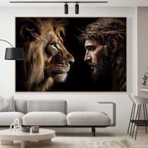 Quadro Decorativo Jesus E Leao