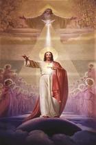 Quadro Decorativo Jesus e o Espírito Santo 30x20 Mdf Adesivado