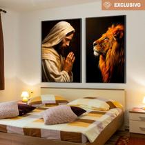 Quadro decorativo Jesus e o leão da tribo de Judá