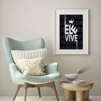 Quadro Decorativo Jesus Ele Vive - 60x48cm Quadro Decorativo Jesus Ele Vive - 60x48cm