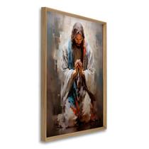 Quadro Decorativo Jesus em Oração 1 Tela 60x90cm para Decorar, Igreja, Sala, Quarto Sem Vidro Quadro Decorativo Jesus em Oração 1 Tela 60x90cm para Decorar, Igreja, Sala, Quarto Sem Vidro