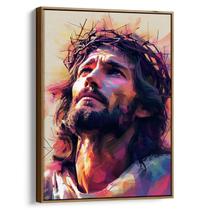 Quadro decorativo Jesus Em Silêncio Sob a Coroa de Espinhos - Art Canvas