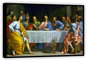 Quadro Decorativo Jesus Santa Ceia Apóstolos Religioso Salas Tela Canvas Premium