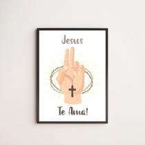 Quadro Decorativo Jesus Te Ama 24X18Cm