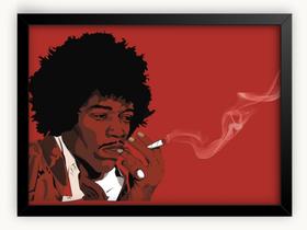 Quadro Decorativo Jimi Hendrix Banda de Rock 30x42cm