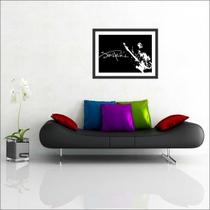 Quadro Decorativo Jimi Hendrix Guitarra Guitarrista Decorações Com Moldura