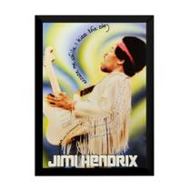 Quadro Decorativo Jimi Hendrix Rock Poster Moldurado