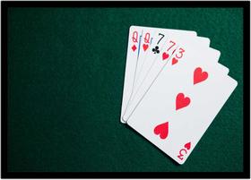 Quadro Decorativo Jogos Baralho Naipe Cartas Poker Com Moldura RC006 Quadro Decorativo Jogos Baralho Naipe Cartas Poker Com Moldura RC006