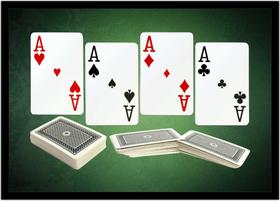 Quadro Decorativo Jogos Baralho Naipe Cartas Poker Com Moldura RC035