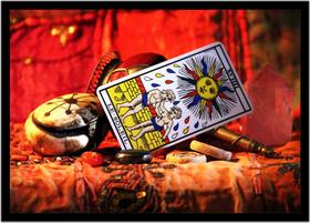 Quadro Decorativo Jogos Baralho Tarot Cartas Esoterismo Com Moldura RC023 Quadro Decorativo Jogos Baralho Tarot Cartas Esoterismo Com Moldura RC023