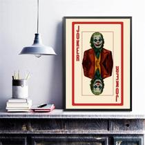 Quadro Decorativo Joker- Baralho 24x18cm - com vidro