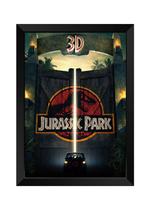 Quadro Decorativo Jurassic Park com acrílico A4