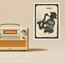 Quadro Decorativo Jz E Blues - Cart 45X34Cm