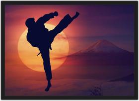 Quadro Decorativo Karatê Lutas Decorações Com Moldura