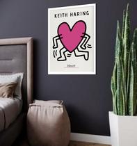 Quadro Decorativo Keith Haring Heart - 70x50cm Quadro Decorativo Keith Haring Heart - 70x50cm